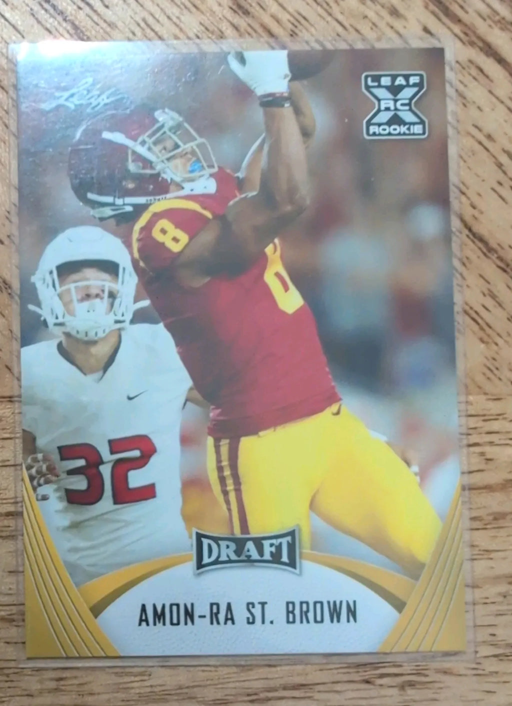 Amon-Ra St. Brown 2021 Leaf Rookie Card #27