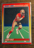 1990 Score Rocket Man Jerry Rice Football Card