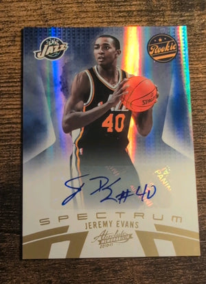 2010-11 Panini Season Update Spectrum Jeremy Evans RC Auto #142 /199 Jazz