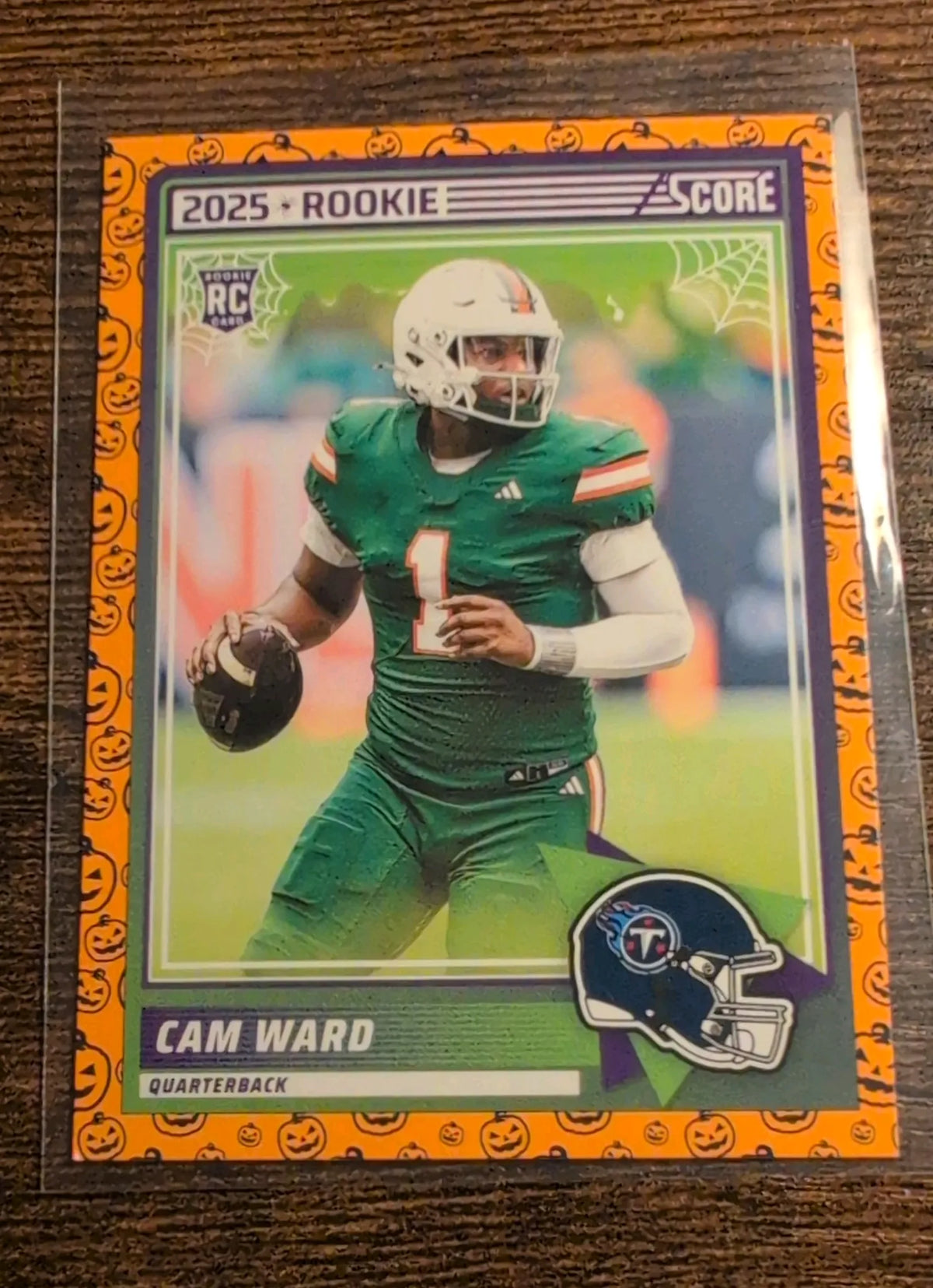 2025 Panini Score Cam Ward Rookie #13 Halloween Orange Parallel