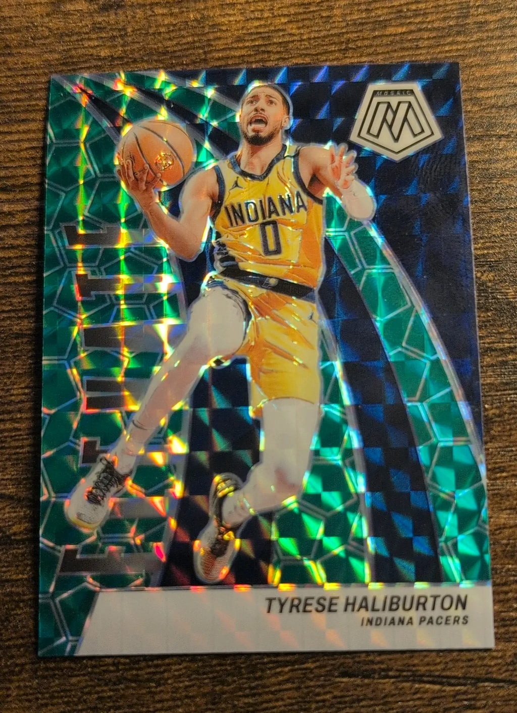 2023–24 Panini Mosaic Tyrese Haliburton Green #1