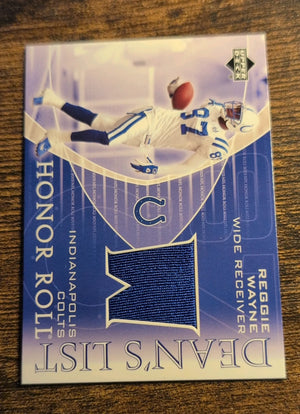 2002 Upper Deck Honor Roll Dean’s List Reggie Wayne Game-Used Jersey Patch