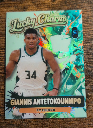 2026 Wild Card Lucky Charm Giannis Antetokounmpo 1/1 Wild Card SLSCLHa3-GA
