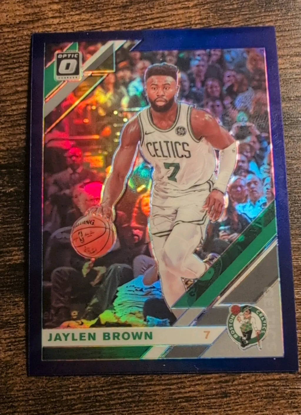 2019-20 Panini Donruss Optic Jaylen Brown #72 Purple Holo