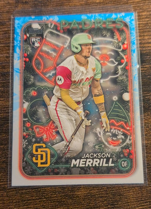 2024 Topps Holiday Jackson Merrill RC #H160 Blue Metallic