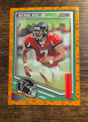2025 Panini Score Michael Vick #256 Orange Halloween Parallel