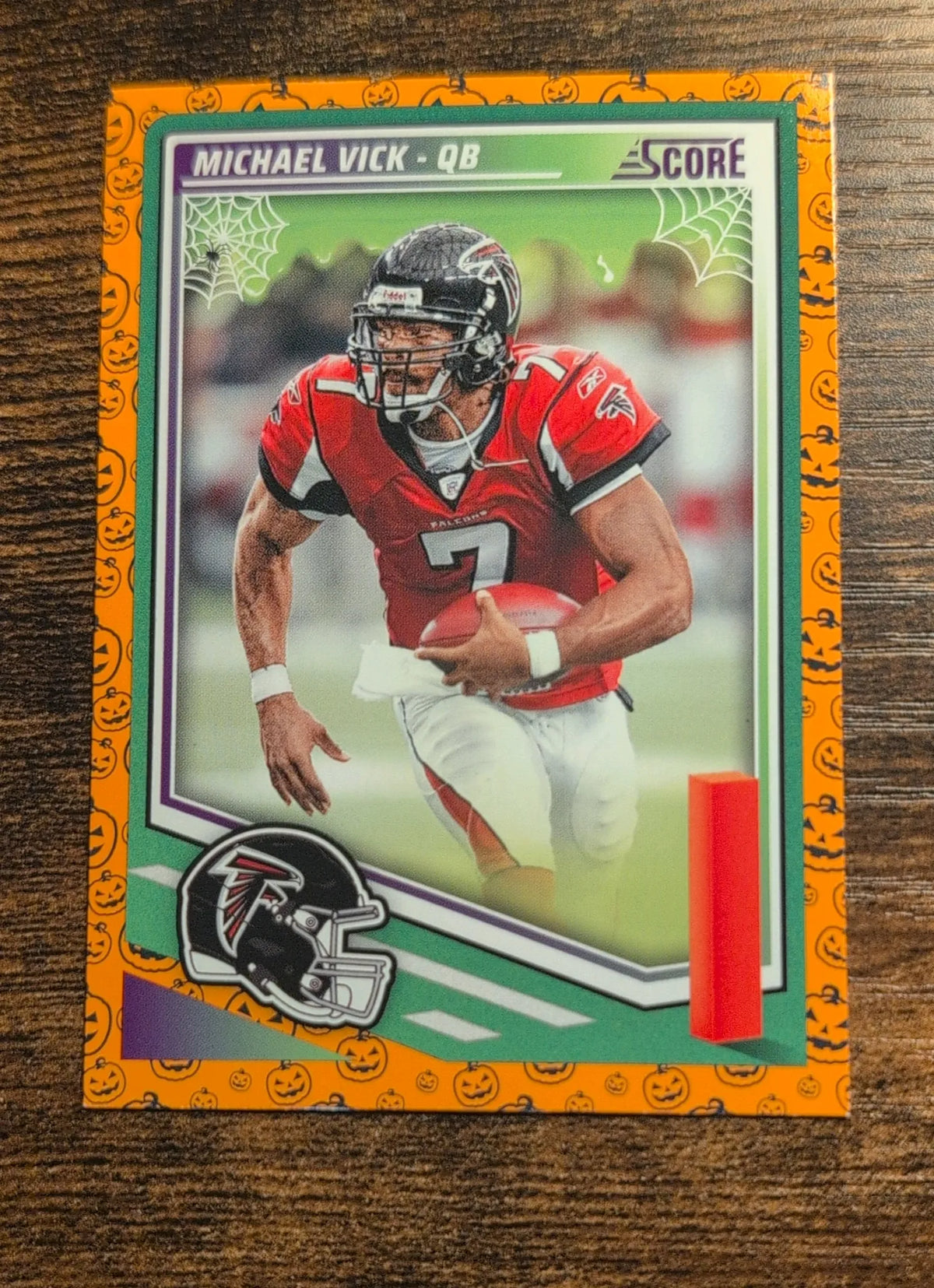2025 Panini Score Michael Vick #256 Orange Halloween Parallel