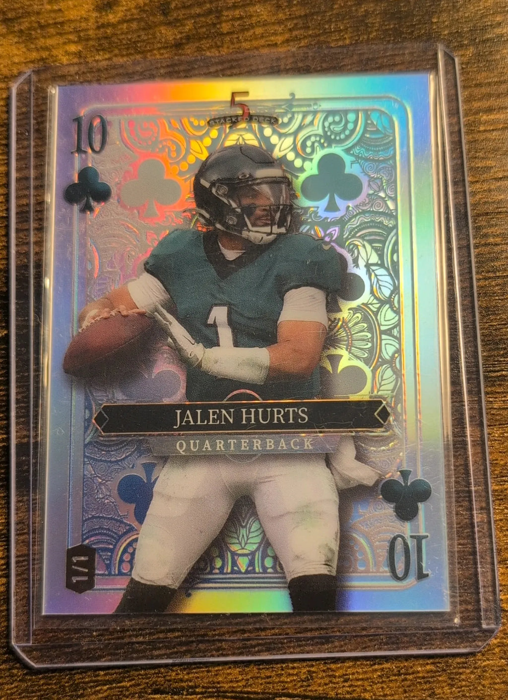 2024 Wild Card 5 Card Draw Stacked Deck Jalen Hurts 1/1