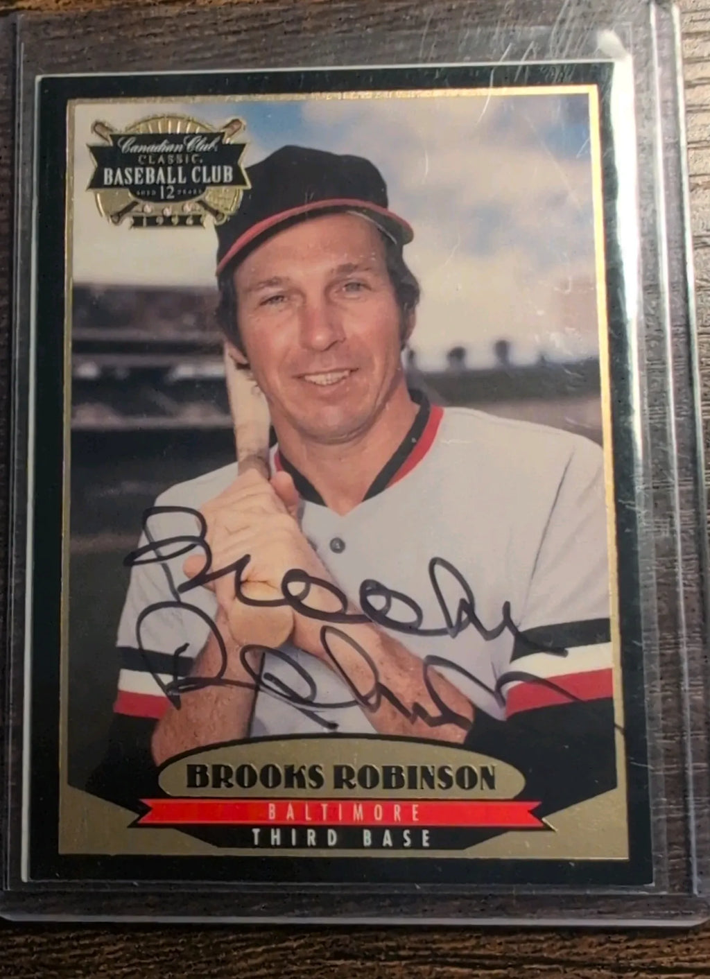 1996 Canadian Club Classic Brooks Robinson #2 Autographed w/ COA - Baltimore Orioles - Raw EX