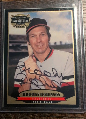 1996 Canadian Club Classic Brooks Robinson #2 Autographed w/ COA - Baltimore Orioles - Raw EX