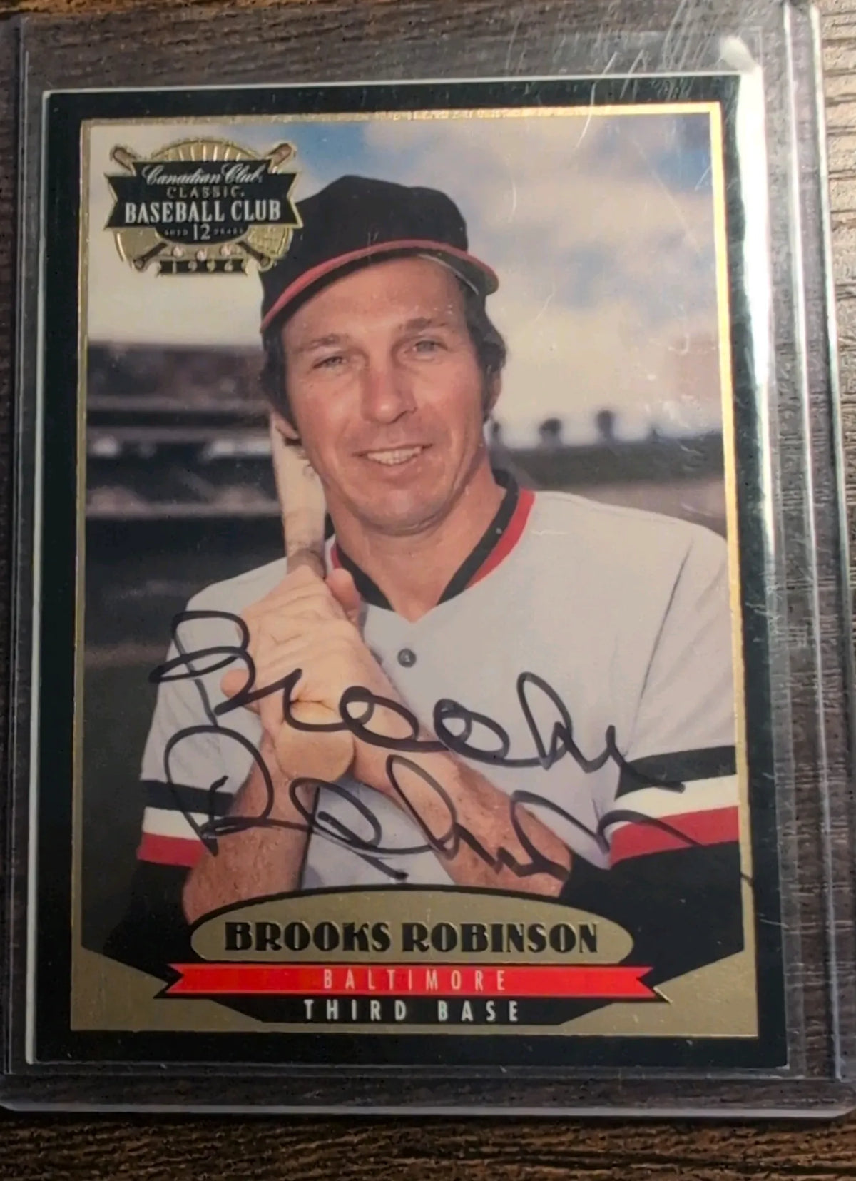 1996 Canadian Club Classic Brooks Robinson #2 Autographed w/ COA - Baltimore Orioles - Raw EX