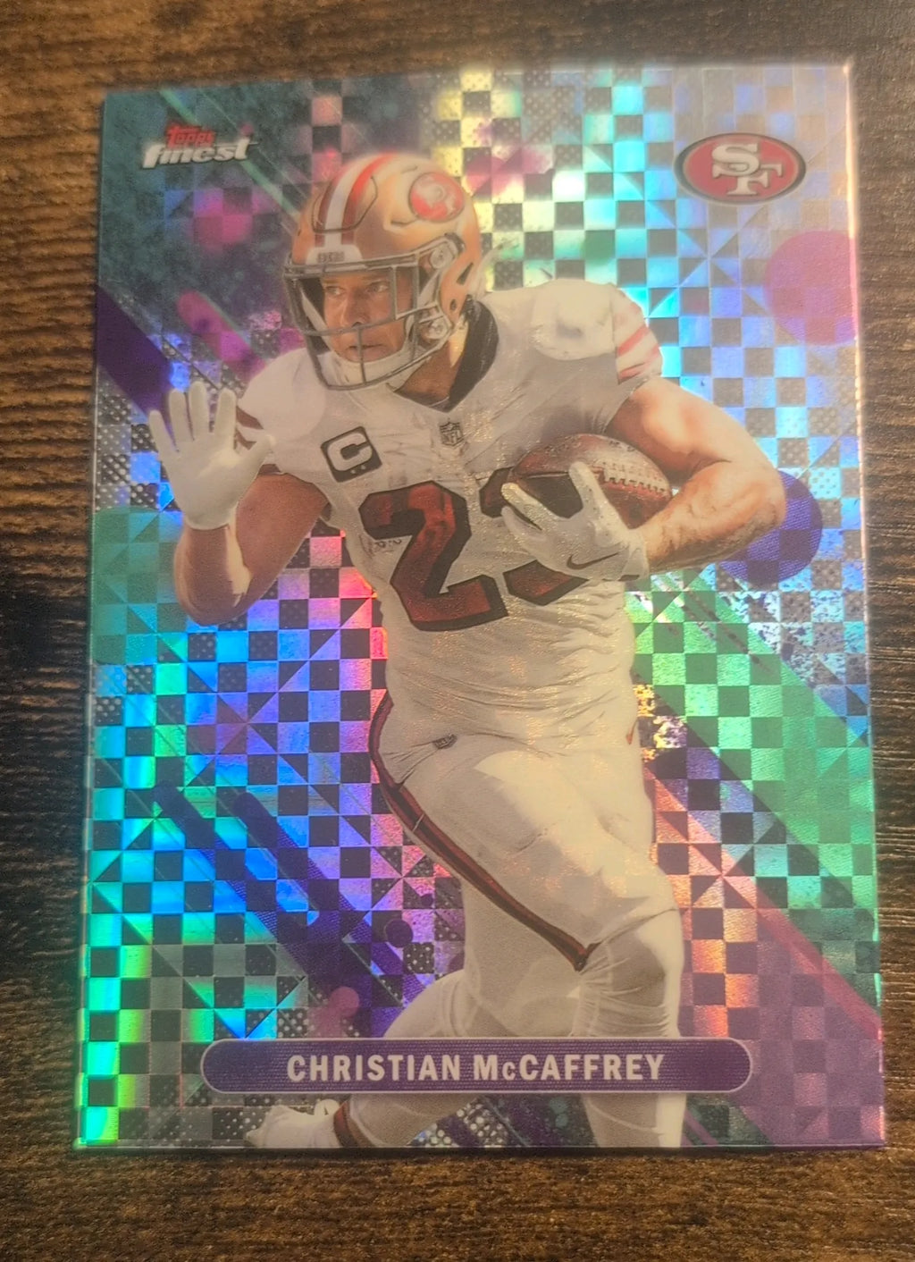 2025 Topps Finest Christian McCaffrey #79 Reflective Checkerboard