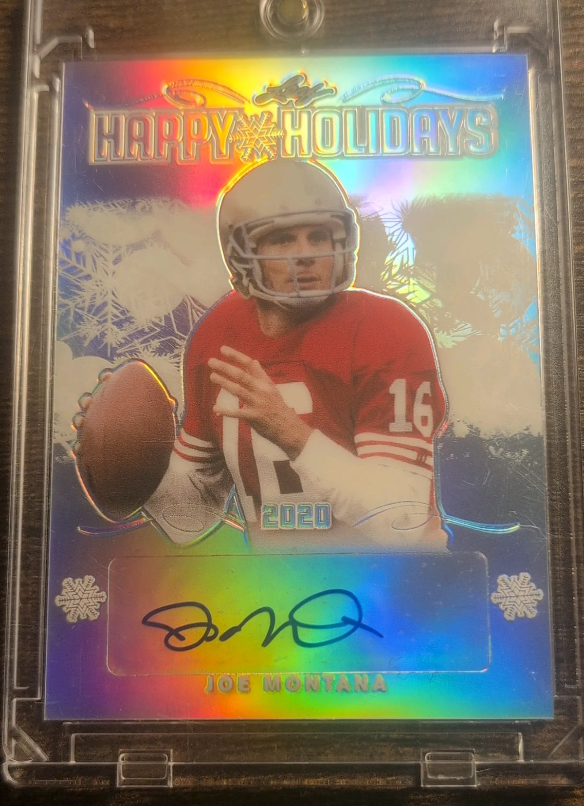 2020 Leaf Happy Holidays Joe Montana Autograph #HH-JM39/50