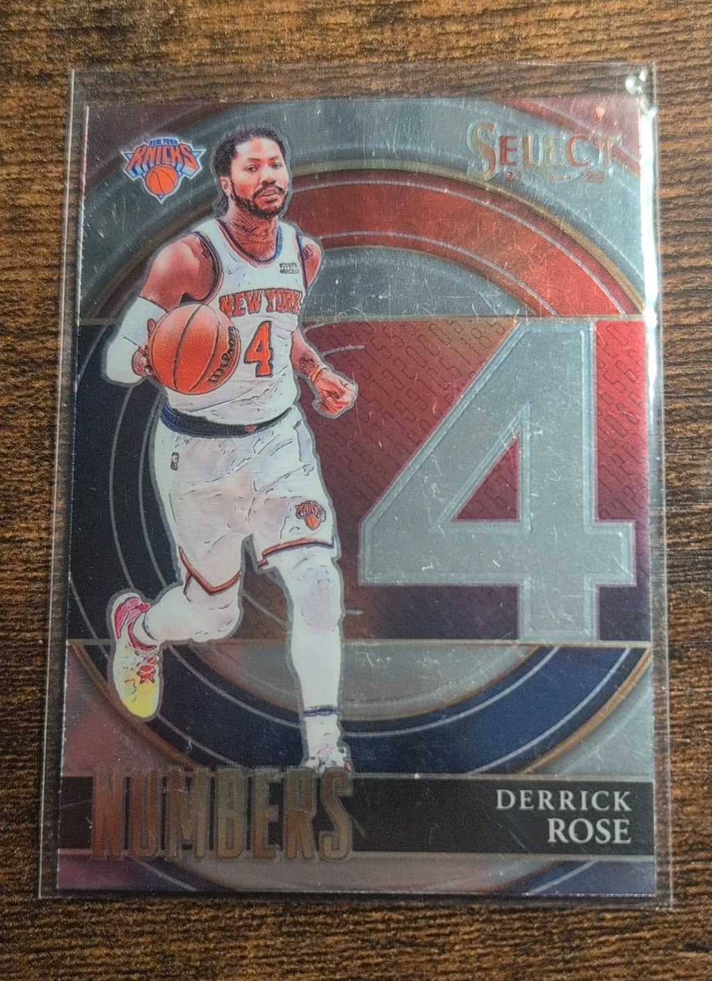 2021-22 Panini Select Numbers Derrick Rose #38 New York Knicks