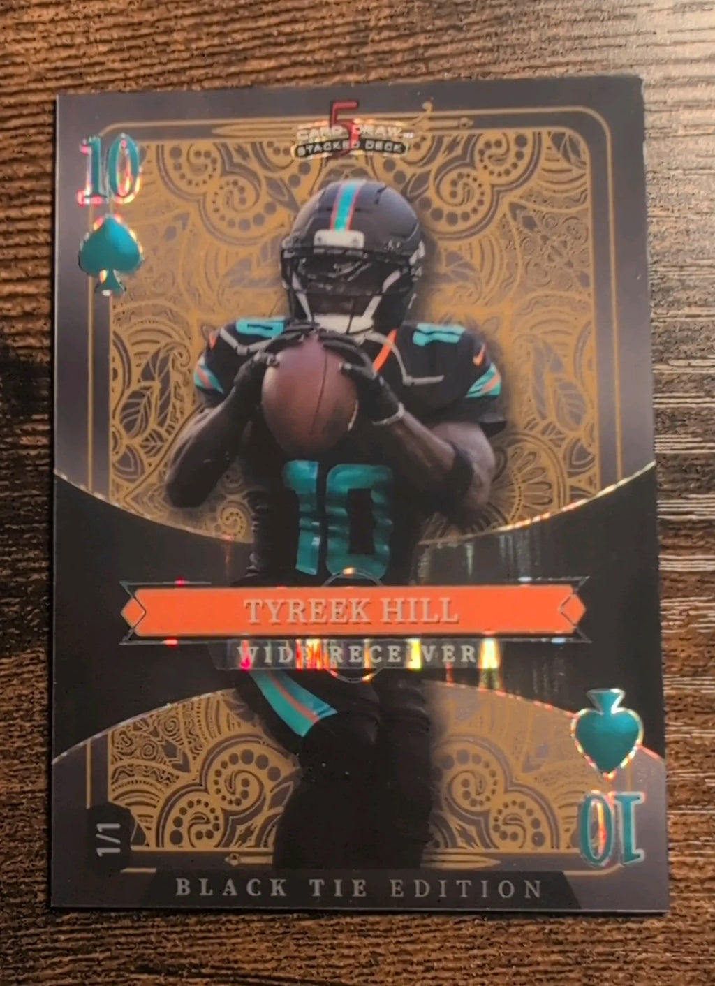 2026 Wild Card 5 Card Draw Stacked Deck Tyreek Hill Black Tie Edition #SDP5-THN 1/1