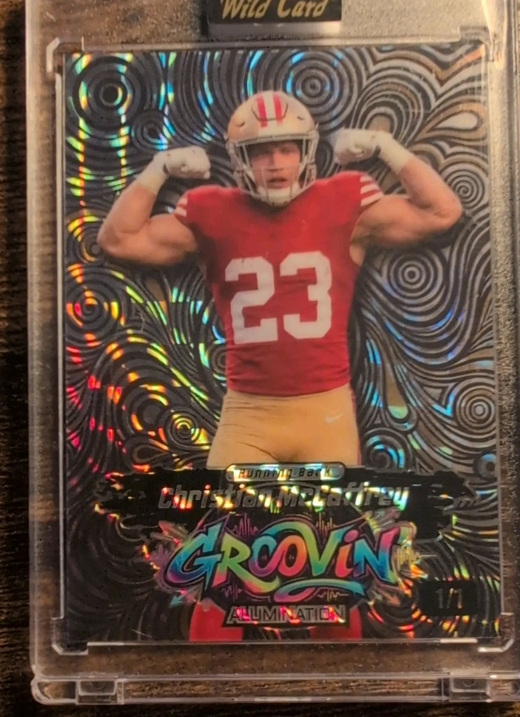 2026 Wild Card Alumination Groovin’ Christian McCaffrey #JGRBK4-CM 1/1