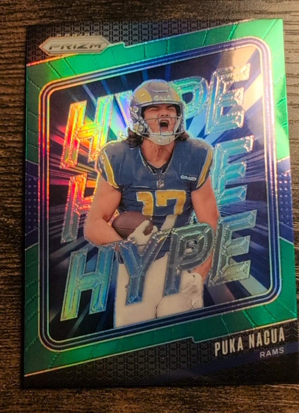 2024 Panini Prizm Puka Nacua Hype #3 Green Prizm Los Angeles Rams
