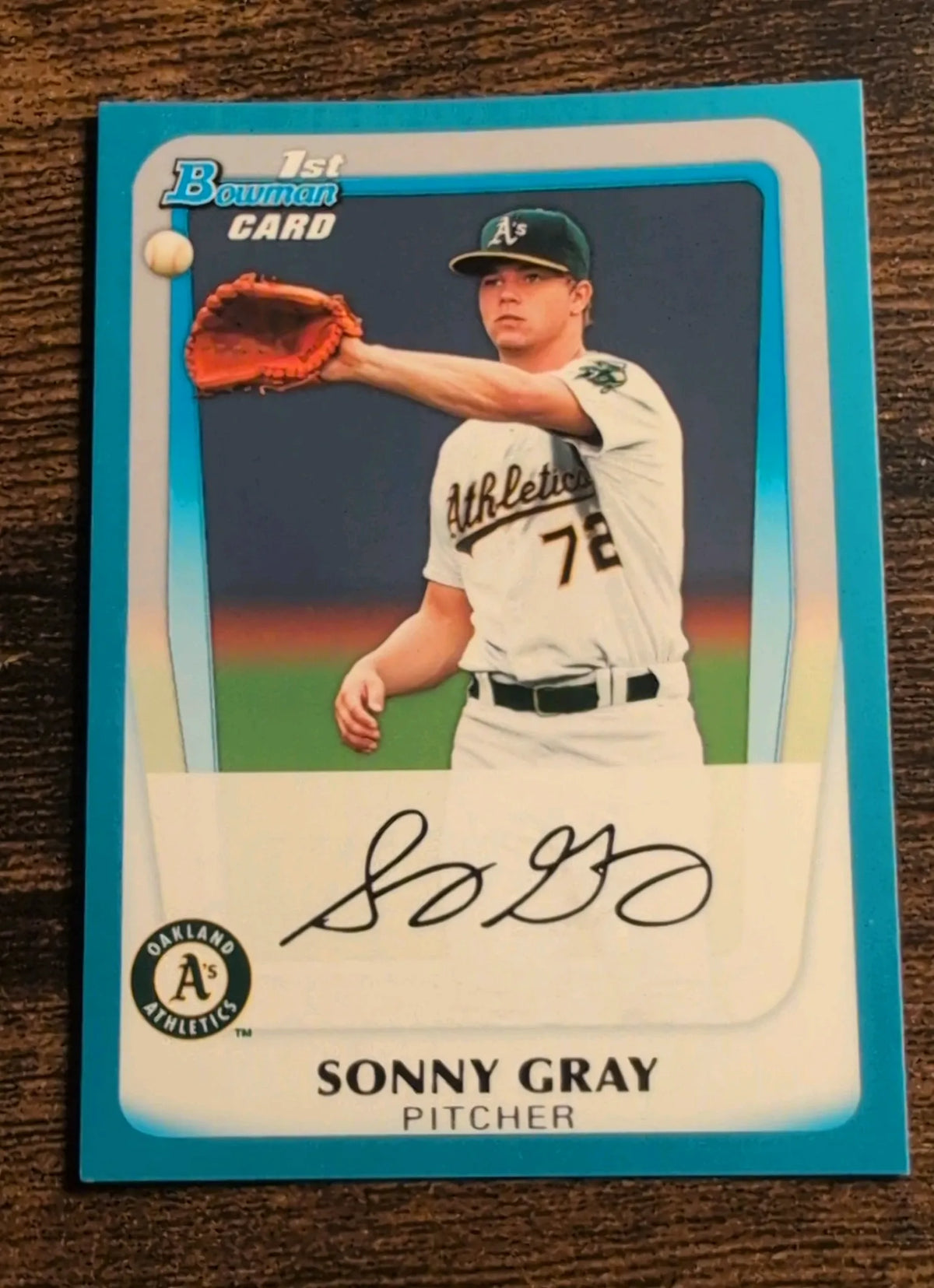 2011 Bowman Draft Sonny Gray 1st Bowman #BDPP35 Blue 021/499